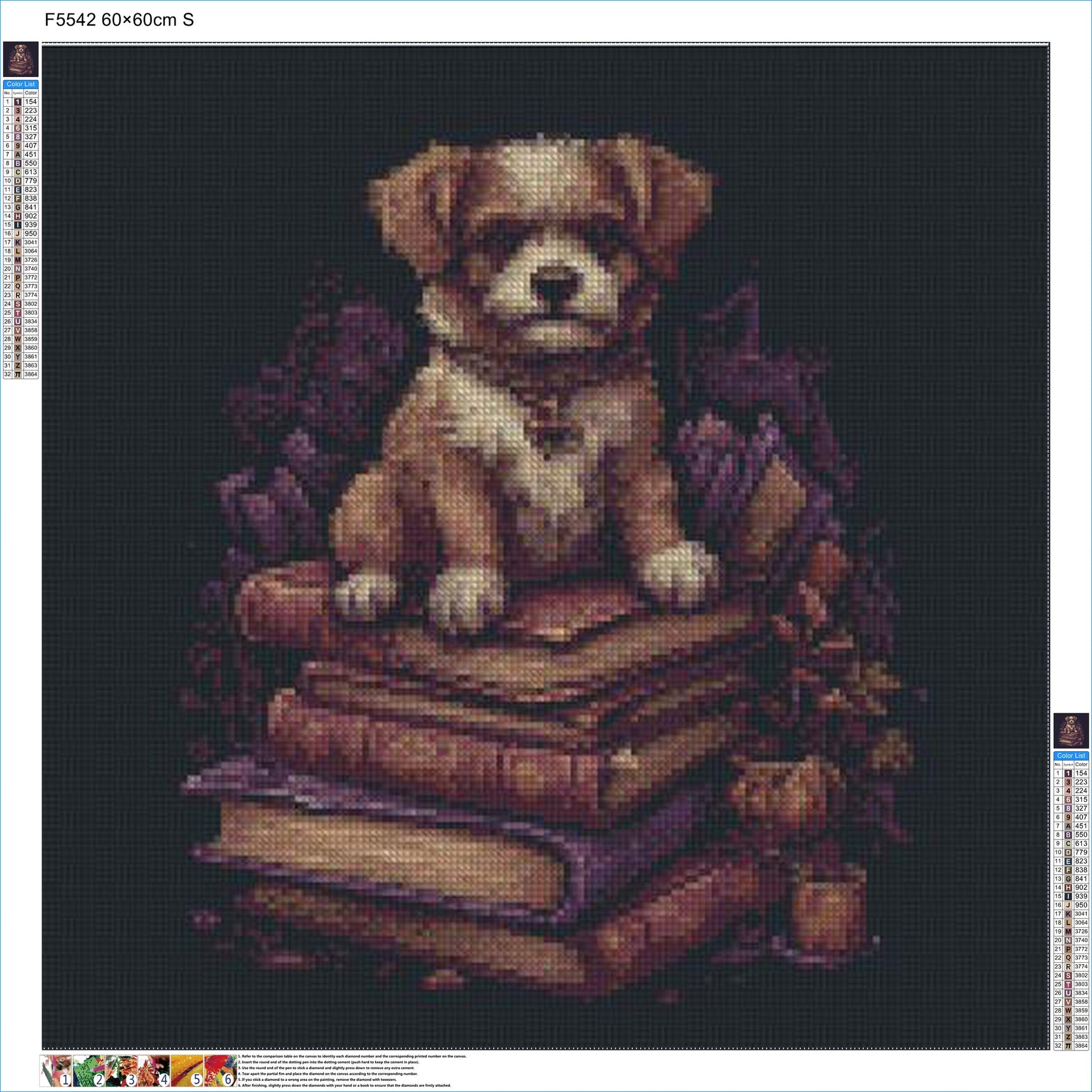 Bookish Dog - Painted Memory