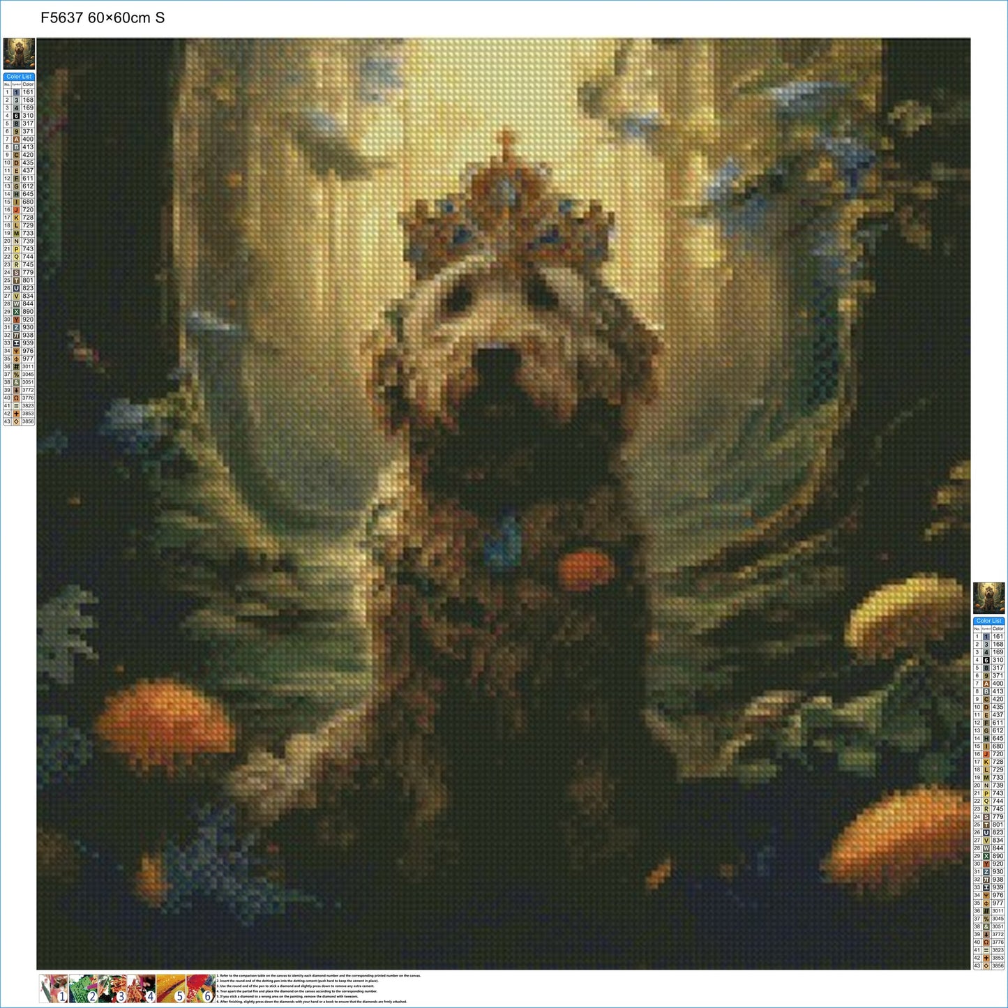 Crown Prince Labradoodle - Diamond Kit - Painted Memory