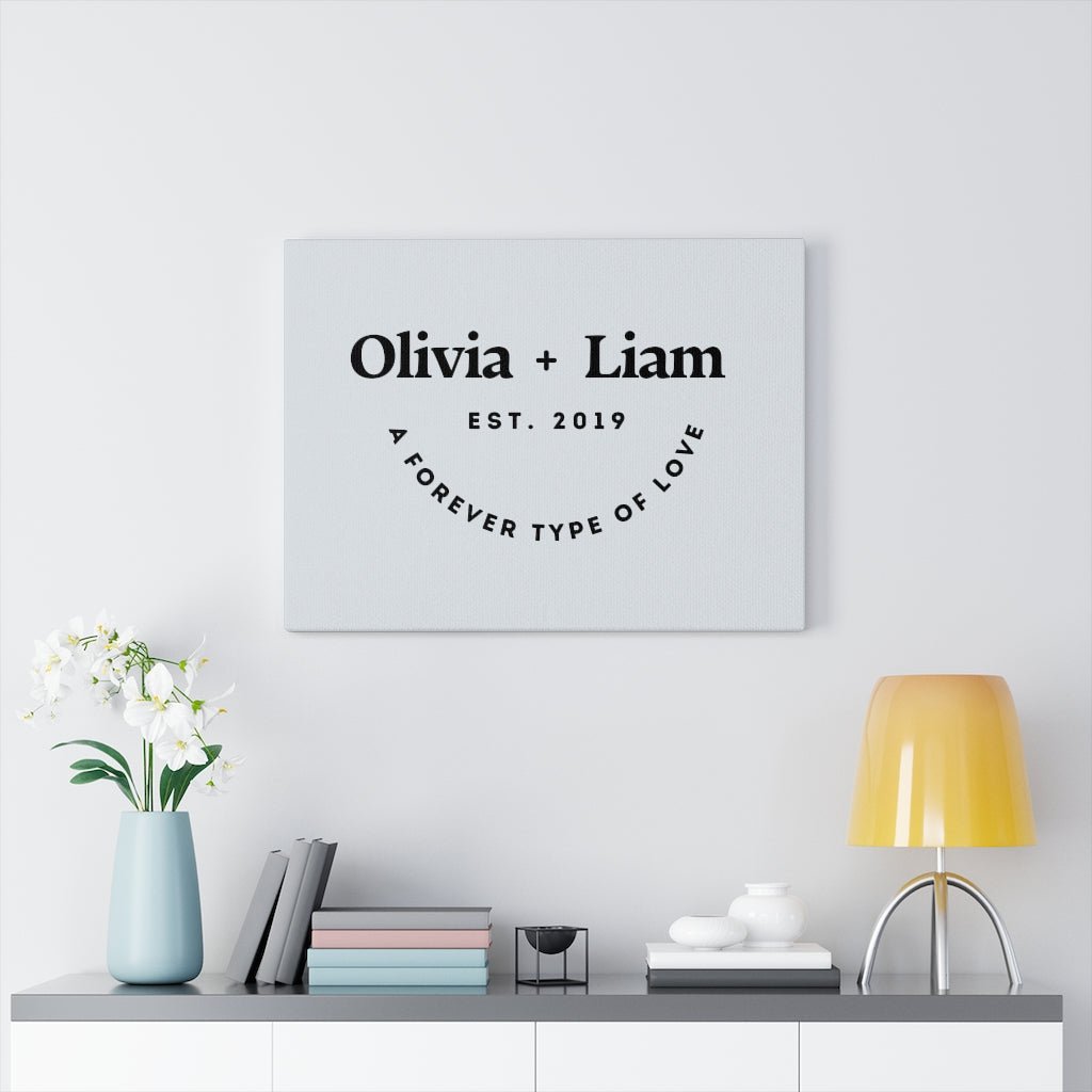 Custom Name & Date Canvas - Painted Memory