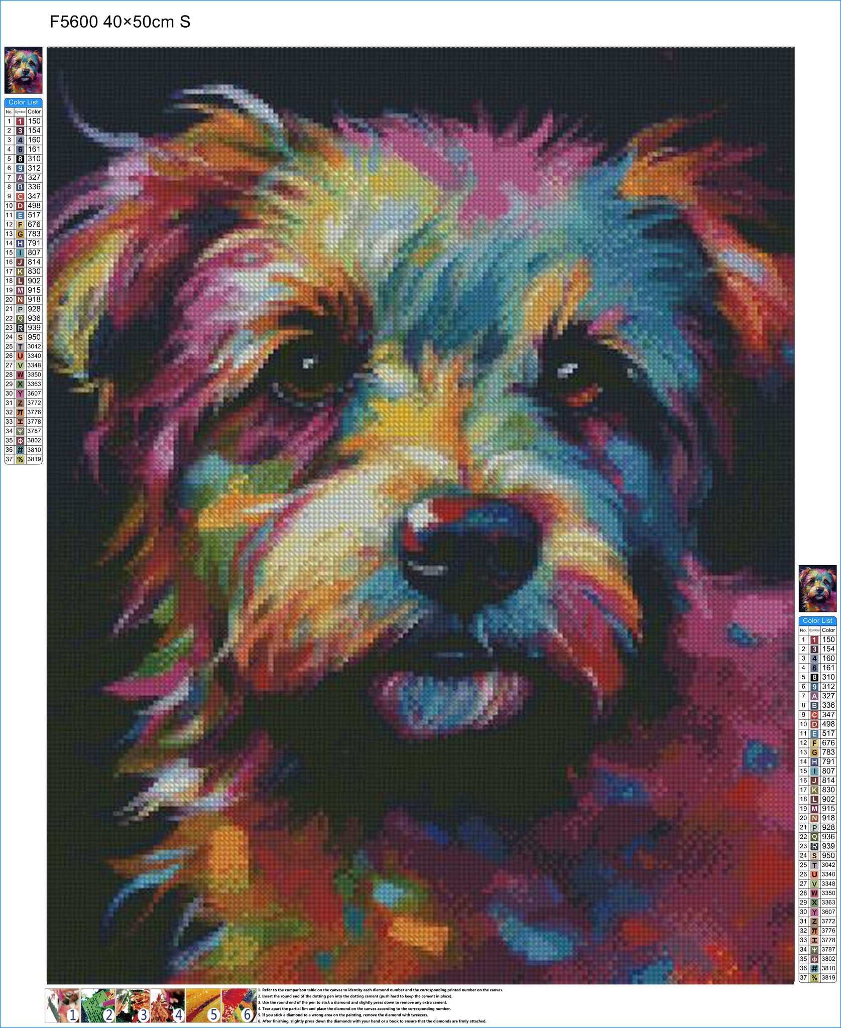 Cute Canine Canvas - Diamond Kit - Painted Memory