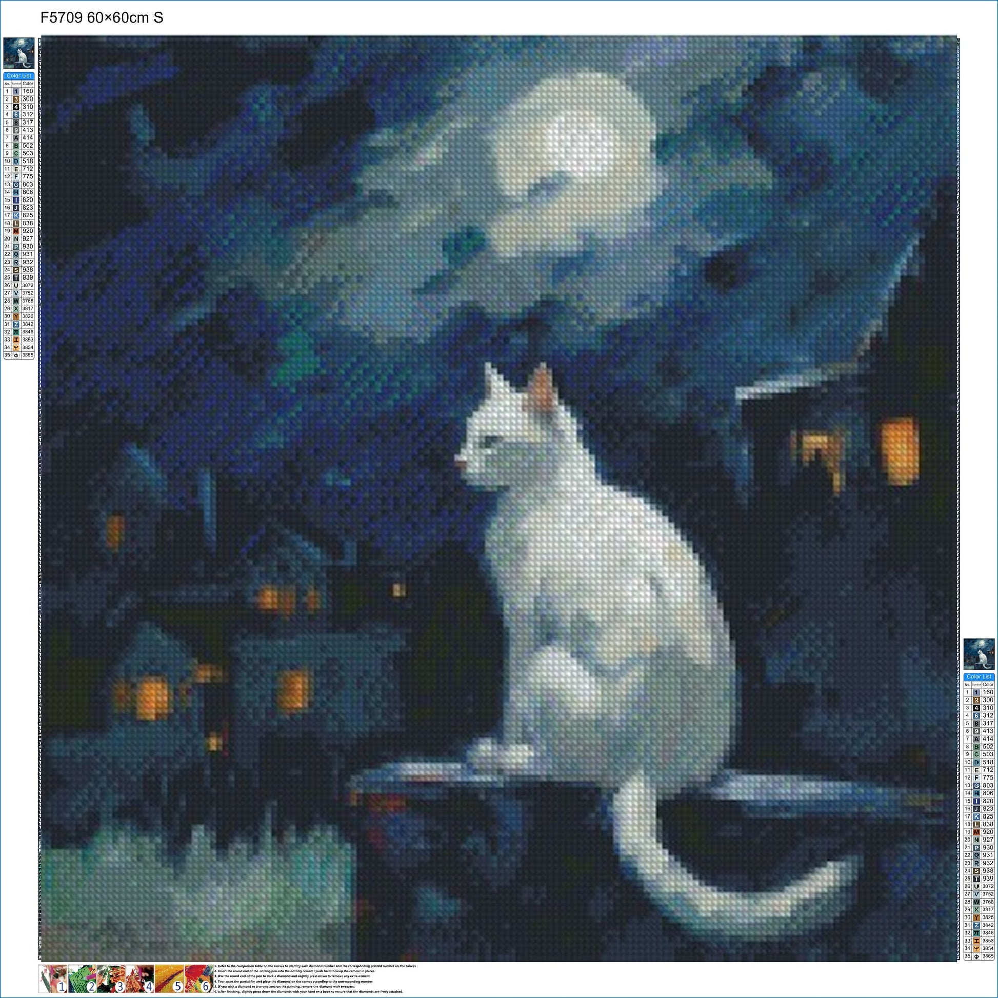 Mystic Stargazer Cat - Diamond Kit - Painted Memory