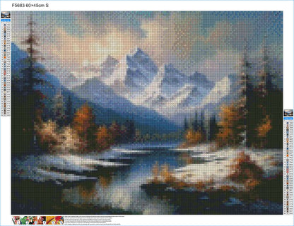 Snowy Mountain Bliss - Diamond Kit - Painted Memory