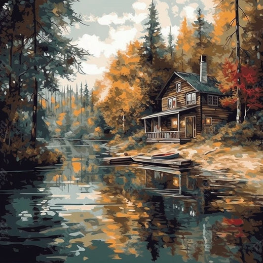 Waterfront Cabin - Painted Memory