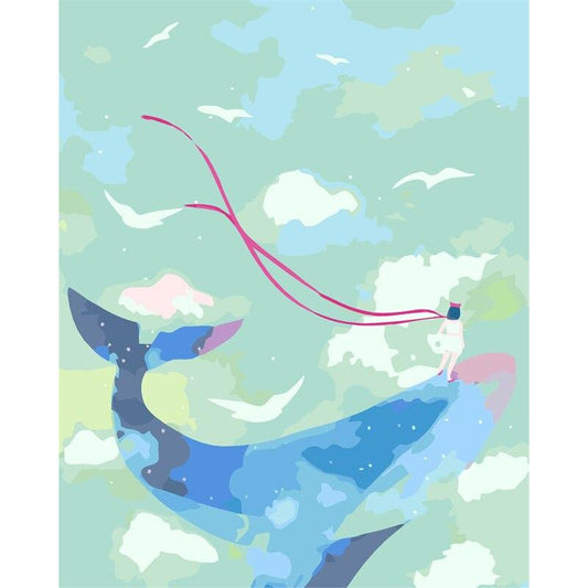 Whale clouds -Painting By Numbers - Painted Memory